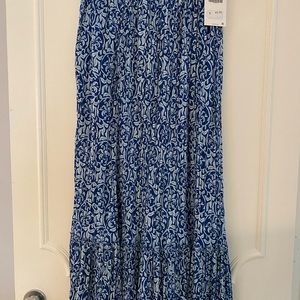 Zara floral blue skirt
